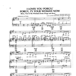 Ноты Barbra Streisand - I loves you porgy / Porgy, I's your woman now - предпросмотр