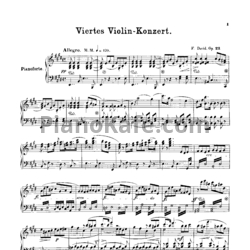 Ноты Ф. Давид - Концерт для скрипки №4 (Op. 23) - предпросмотр