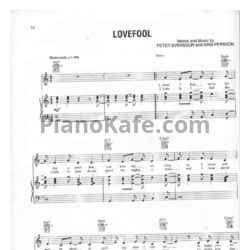 Ноты The Cardigans - Lovefool (2)