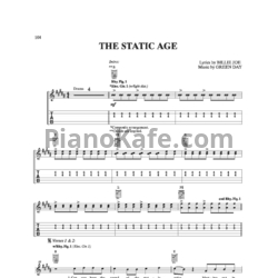 Ноты Green Day - The static age - предпросмотр