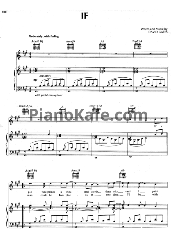 Ноты Bread - If - PianoKafe.com