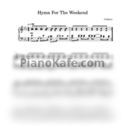 Ноты Coldplay - Hymn for the Weekend (Piano cover) - предпросмотр