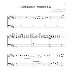 Ноты Jason Derulo - Whatcha say (Версия 2) - предпросмотр