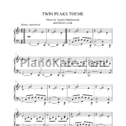 Ноты Angelo Badalamenti - Twin Peaks theme - предпросмотр