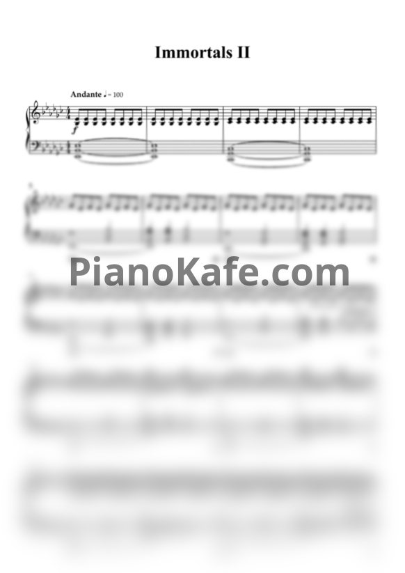 Ноты Benjamin T Jackson - Immortals II - PianoKafe.com