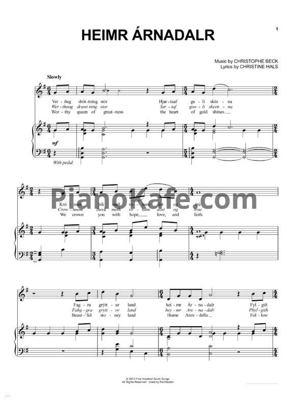 Ноты Christophe Beck - Frozen (Книга нот) - PianoKafe.com