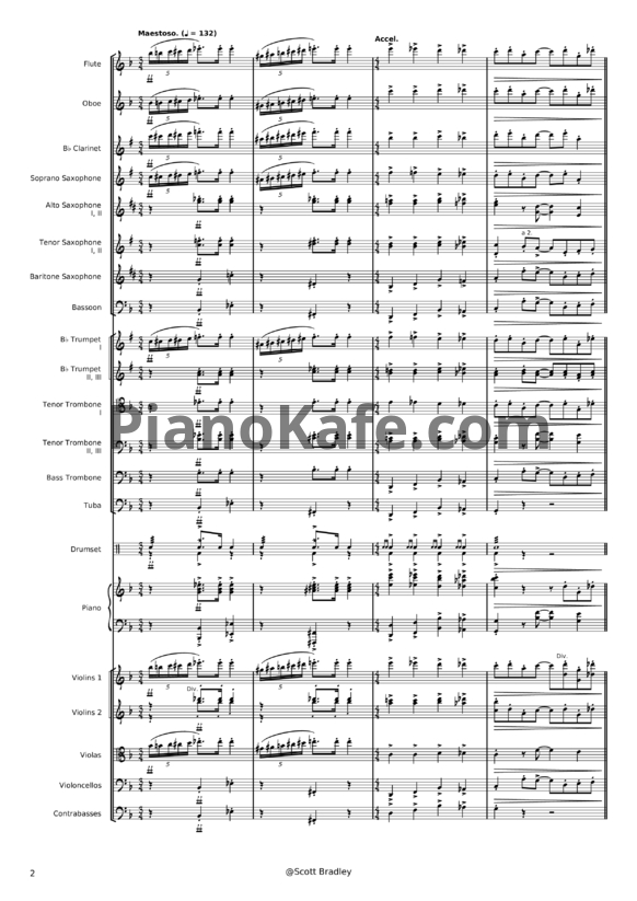Ноты Scott Bradley - Tom And Jerry Intro Theme (Партитура) - PianoKafe.com