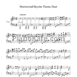 Ноты Jeremy Soule - Skyrim theme - предпросмотр