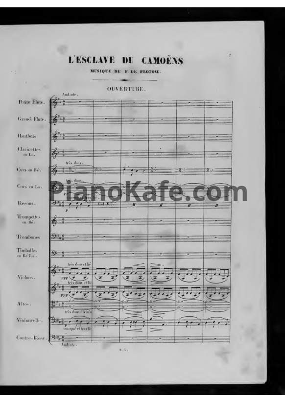 Ноты Фридрих фон Флотов - L'esclave de Camoëns (Партитура) - PianoKafe.com