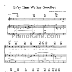 Ноты Ella Fitzgerald - Ev'ry time we say goodbye - предпросмотр