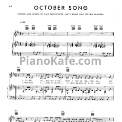 Ноты Amy Winehouse - October song - предпросмотр