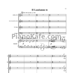 Ноты Франсис Пуленк - Laudamus te (Переложение для хора и фортепиано) - предпросмотр