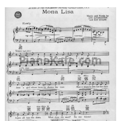 Ноты Nat King Cole - Mona Lisa - предпросмотр