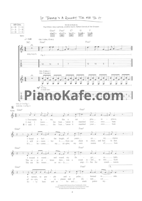 Ноты Snow Patrol - A hundred million suns (Книга нот) - PianoKafe.com