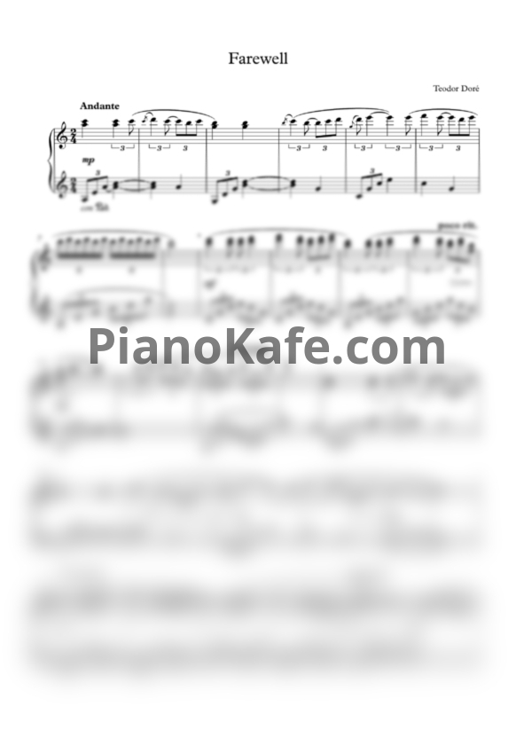 Ноты Фёдор Бирючев aka Teodor Doré - Farewell - PianoKafe.com