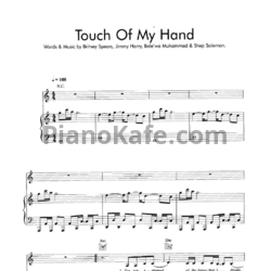 Ноты Britney Spears - Touch of my hand - предпросмотр