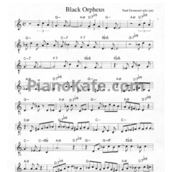 Ноты Paul Desmond - Black orpheus - предпросмотр