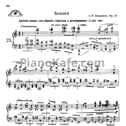 Ноты А. Н. Александров - Соната (Op. 19) - предпросмотр