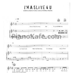 Ноты Britney Spears - I’m a slave 4 u - предпросмотр