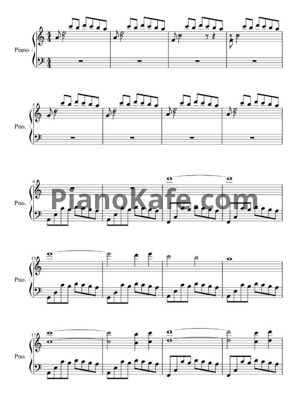 Ноты Shiro Sagisu - Morning of remembrance - PianoKafe.com