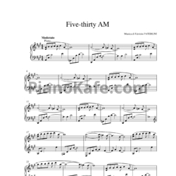 Ноты Fabrizio Paterlini - Five thirty am - предпросмотр