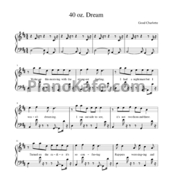 Ноты Good Charlotte - 40 oz. dream - предпросмотр