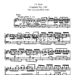 Ноты И. Бах - Кантата №141 "Das ist je gewiblich wahr" (BWV 141) - предпросмотр