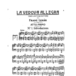 Ноты Франц Легар - Оперетта "Весёлая вдова" (Клавир) - предпросмотр