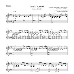 Ноты Ariana Grande - thank u, next - предпросмотр