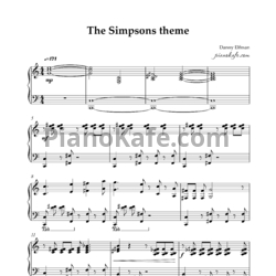 Ноты Danny Elfman - The Simpsons theme - предпросмотр