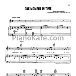 Ноты Whitney Houston - One moment in time (Версия 2) - предпросмотр