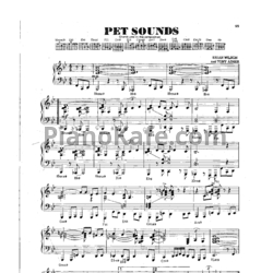 Ноты The Beach Boys - Pet sounds - предпросмотр