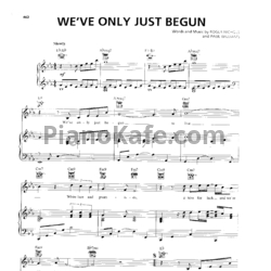 Ноты The Carpenters - We've only just begun (Версия 2) - предпросмотр