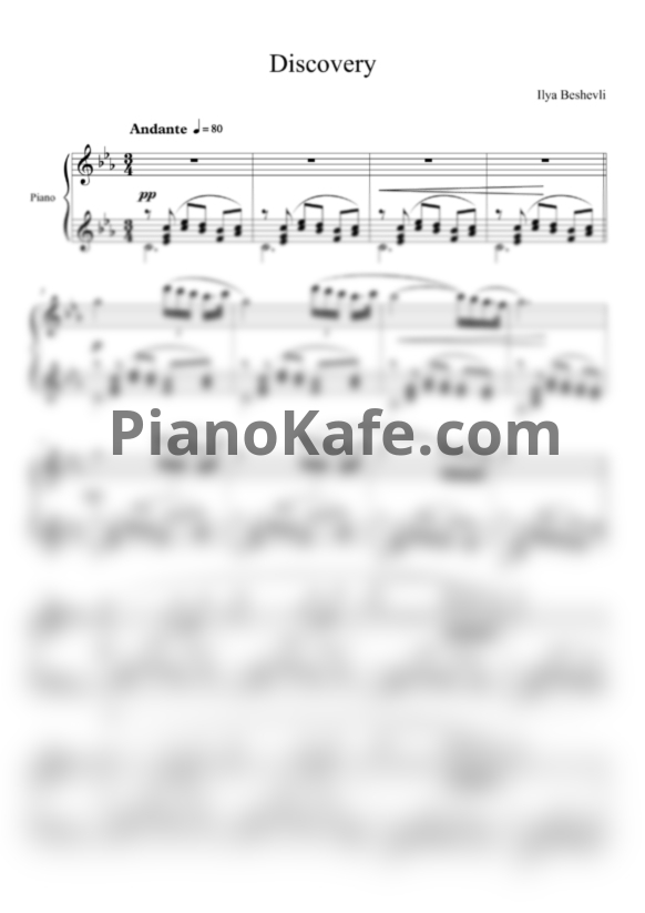 Ноты Ilya Beshevli - Discovery - PianoKafe.com