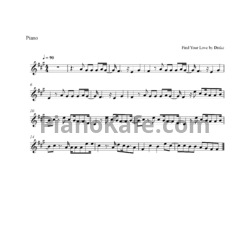 Ноты Drake - Find your love - предпросмотр