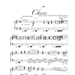 Ноты Benny Andersson and Bjorn Ulvaeus - Chess (Piano suite) - предпросмотр