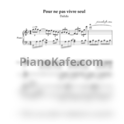 Ноты Dalida - Pour ne pas vivre seul - предпросмотр