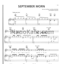 Ноты Neil Diamond - September morn - предпросмотр