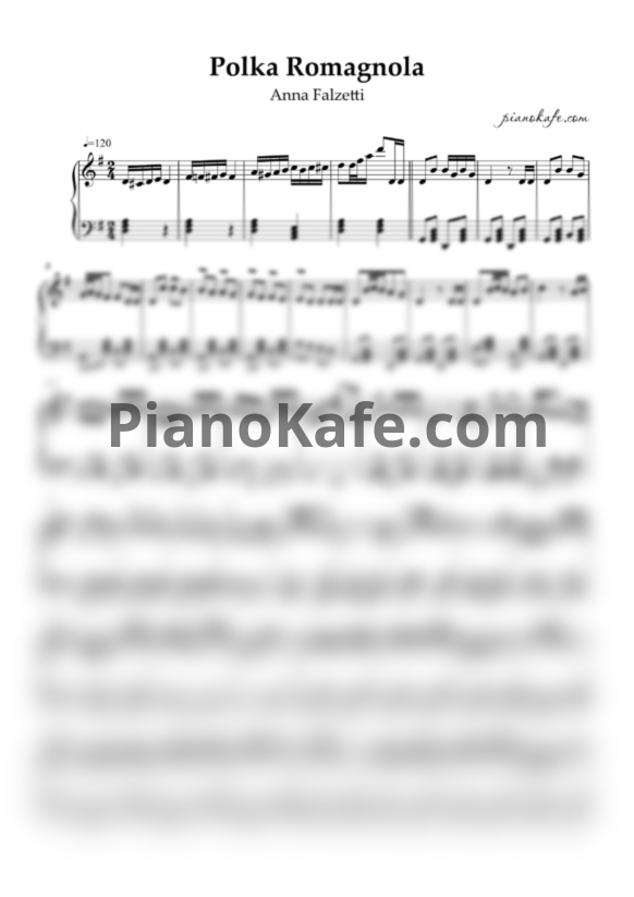 Ноты Anna Falzetti - Polka Romagnola - PianoKafe.com