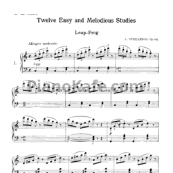 Ноты Л. Гоббартс - 12 лёгких и мелодических этюда для фортепиано (Op. 64) - предпросмотр