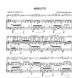 Ноты Francis Poulenc - Novelette (для флейты и фортепиано) - предпросмотр