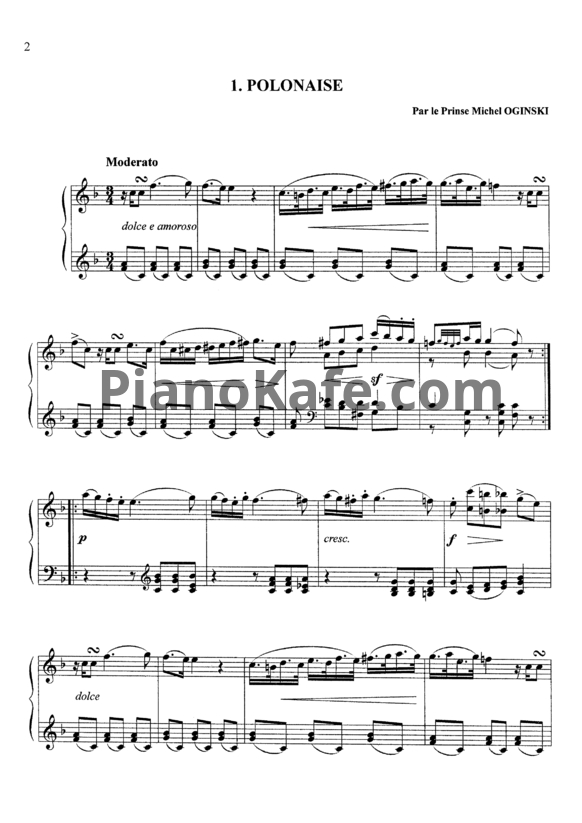 Ноты Михаил Огинский - 16 полонезов для фортепиано - PianoKafe.com