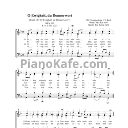 Ноты И. Бах - O Ewigkeit, du Donnerwort (BWV 020) - предпросмотр