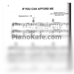 Ноты Katy Perry - If you can afford me - предпросмотр