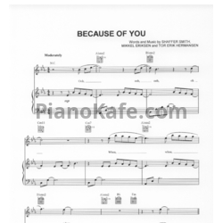 Ноты Ne-Yo - Because of you - предпросмотр