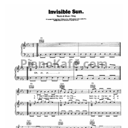 Ноты The Police - Invisible sun - предпросмотр