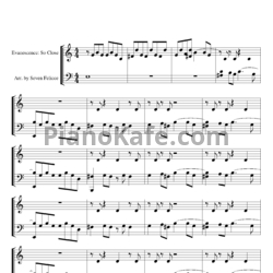 Ноты Evanescence - So close - предпросмотр