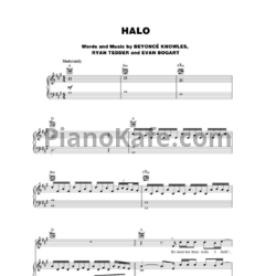 Ноты Beyonce - Halo (Версия 3) - предпросмотр