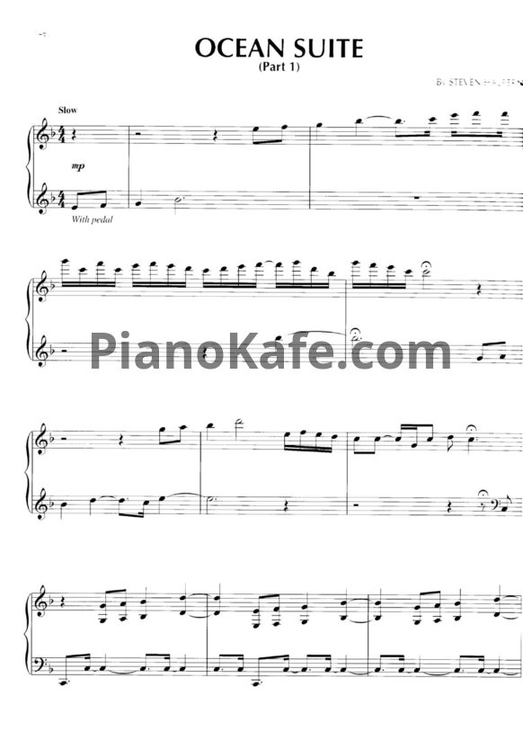 Ноты Steven Halpern - Ocean suite (Part l) - PianoKafe.com