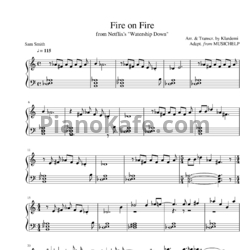 Ноты Sam Smith - Fire on fire - предпросмотр